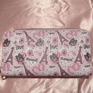 Baby Pink Multi-Colored Paris Wallet 💕🎀